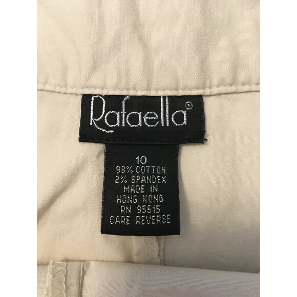 Rafaella Size 10 Khaki Capris Hidden Side Zipper - Picture 3 of 3